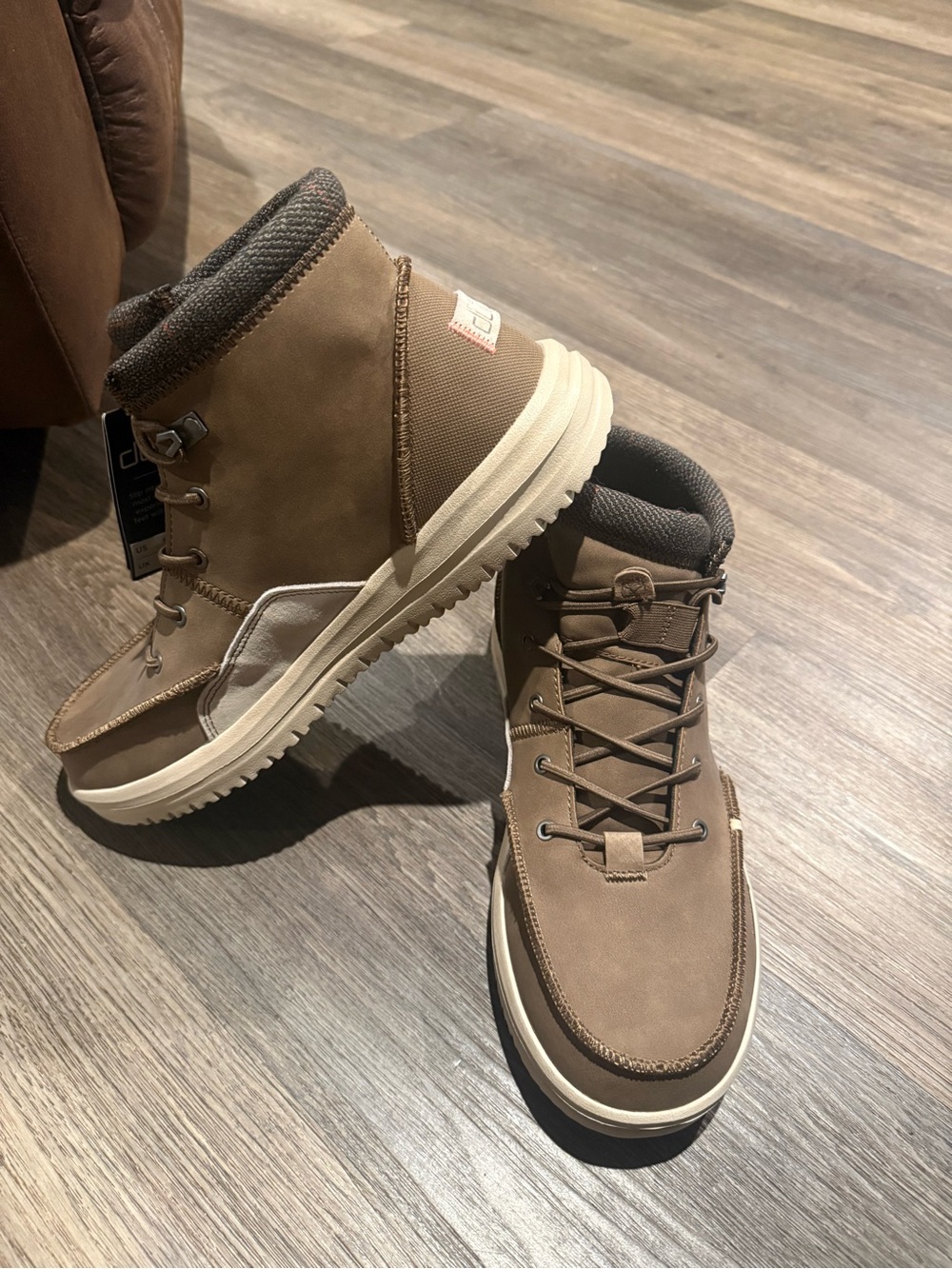 Hey Dude Men's Tan/Brown Lace-Up Casual Boots - Picture 5 of 5
